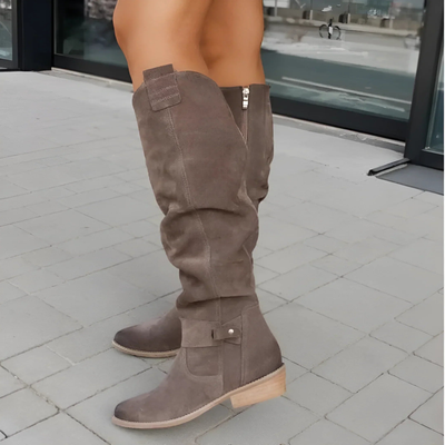 Marlene™ - Kniehohe Stiefel aus Wildleder