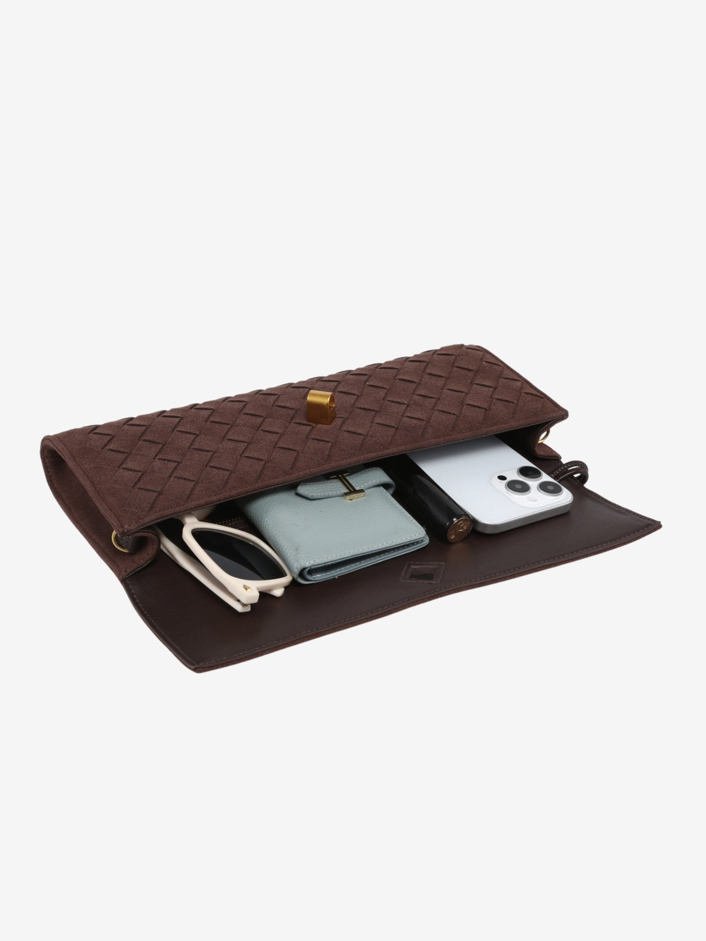 Juna™ - Luxe Clutch aus gewebtem Wildleder