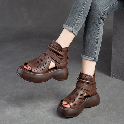 Federica - Zeitlose orthopädische Sandalen aus Leder