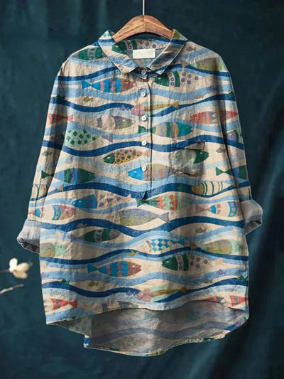 Darcy™ - Fisch-Kunst-Shirt