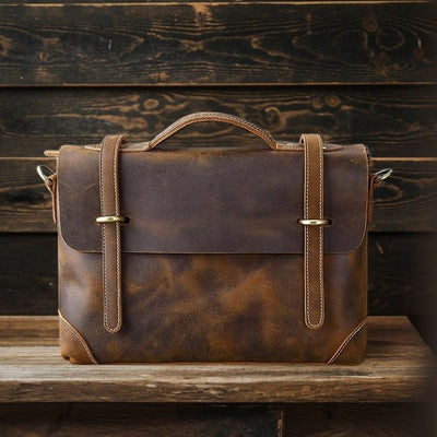 Braune Lederhandtasche | YPRES