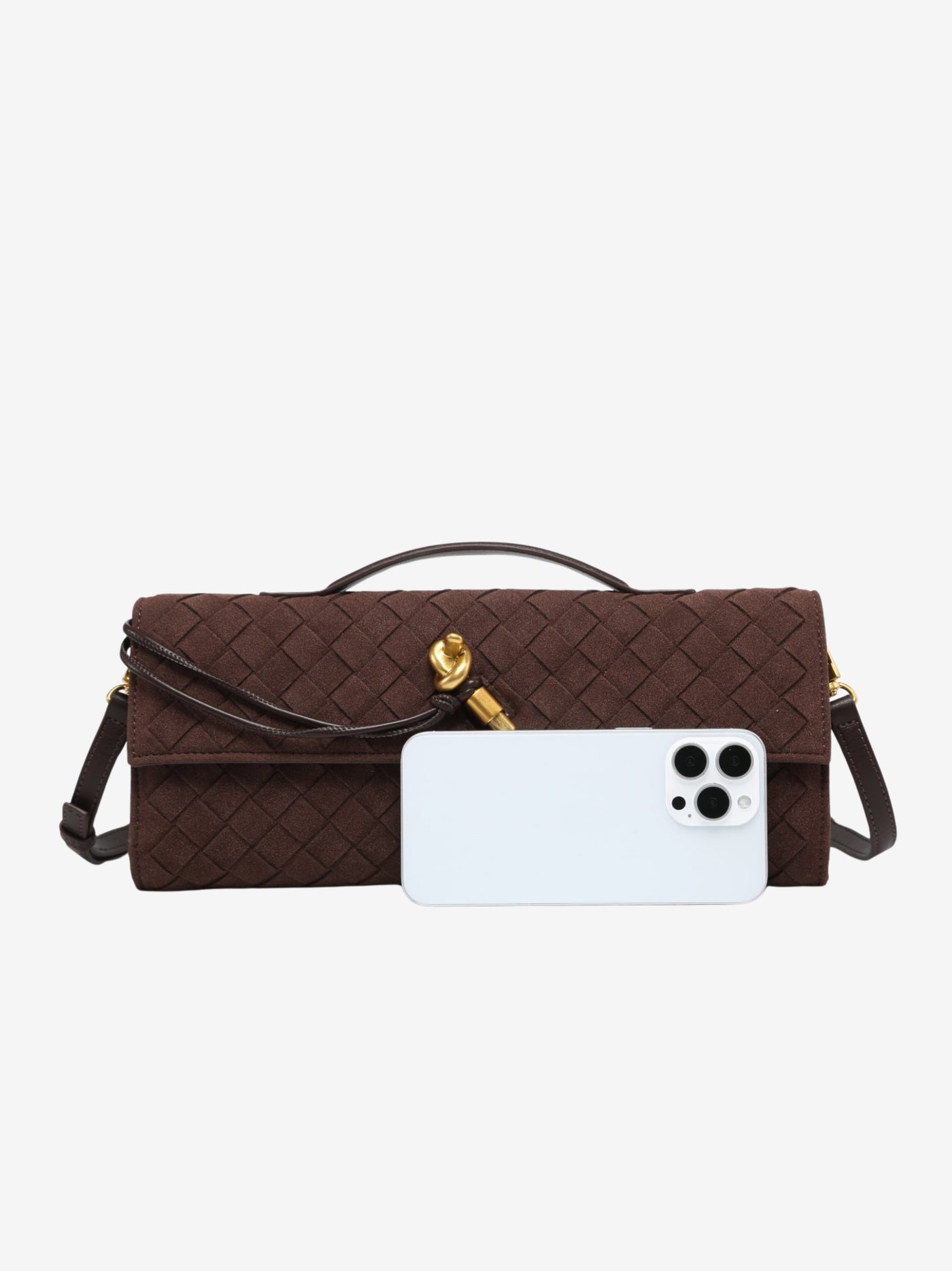 Juna™ - Luxe Clutch aus gewebtem Wildleder
