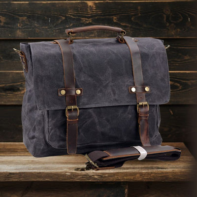 Messenger Bag aus Segeltuch und Leder | BRUGES