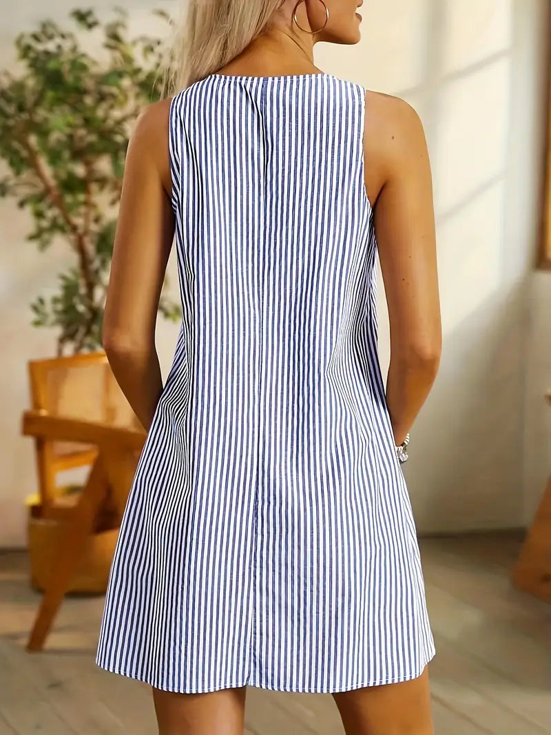 ELSA™ | STILVOLLES GESTREIFTES SOMMERKLEID
