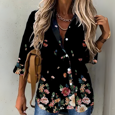 Amina™ - Schicke Bluse mit Kontrast