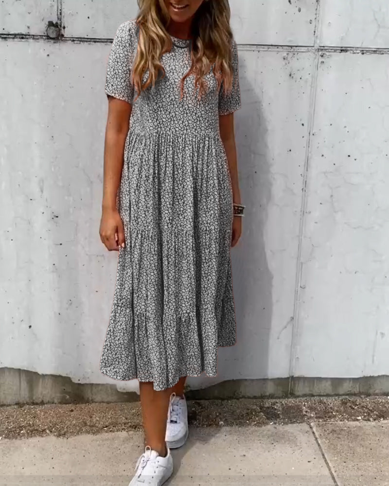 Alina - Kurzarmkleid mit Blumenmuster