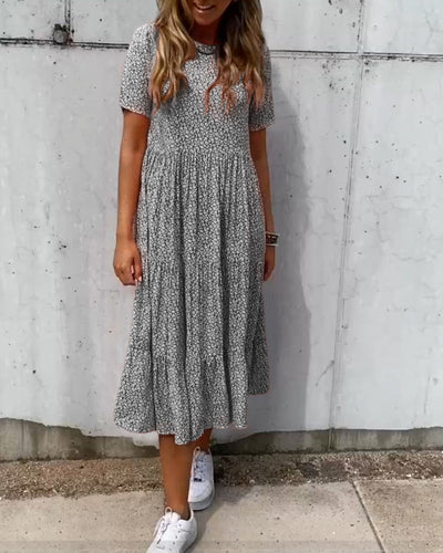 Alina - Kurzarmkleid mit Blumenmuster