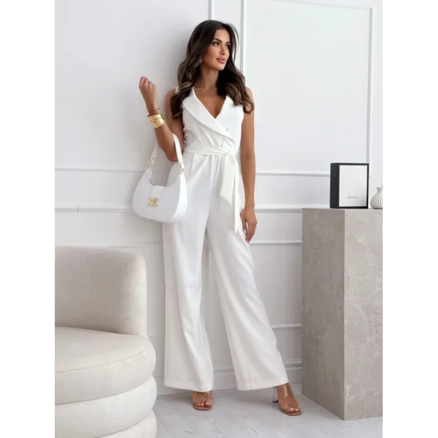 Julietta™ - Eleganter Wickel-Jumpsuit mit geknotetem Gürtel