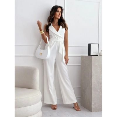 Julietta™ - Eleganter Wickel-Jumpsuit mit geknotetem Gürtel