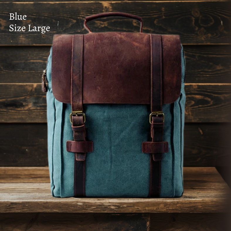 Harlan | Fashion Canvas Leder Schulranzen