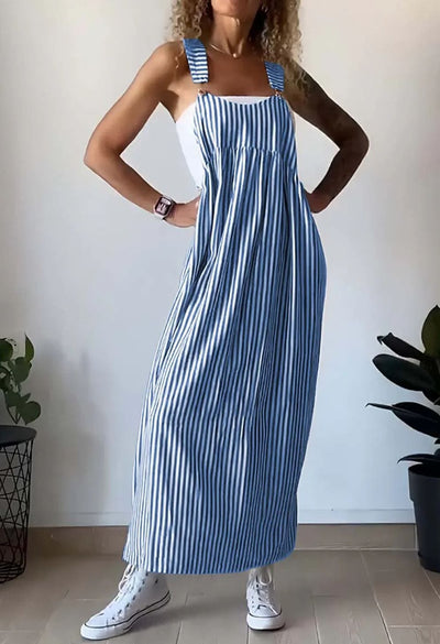 Camille™  - Gestreiftes lässiges Jumpsuit-Kleid
