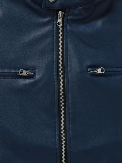 Zane™ - Blau Lederjacke