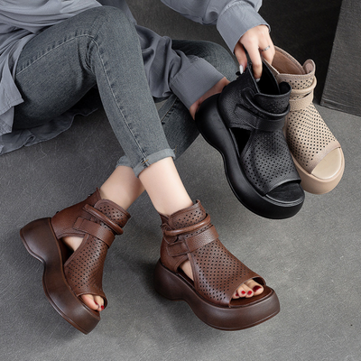 Federica - Zeitlose orthopädische Sandalen aus Leder