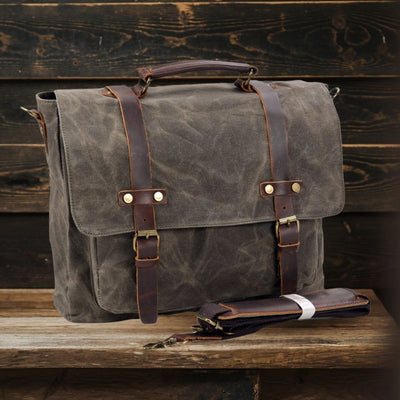 Messenger Bag aus Segeltuch und Leder | BRUGES