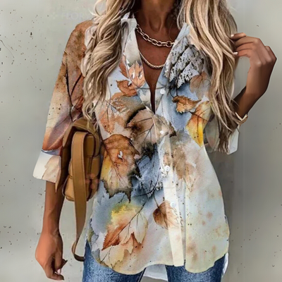 Amina™ - Schicke Bluse mit Kontrast