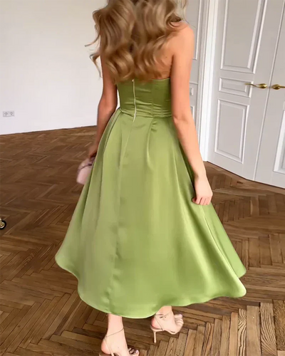 Malea™ - Schickes trägerloses Midikleid