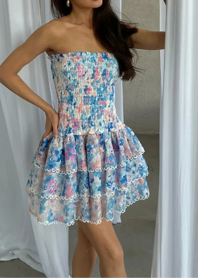 Malia™ - Trägerloses geblümtes Kleid