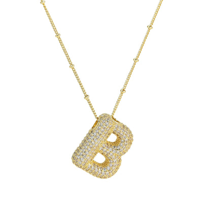 Karoline™ - Diamond Bubble Letter Halskette