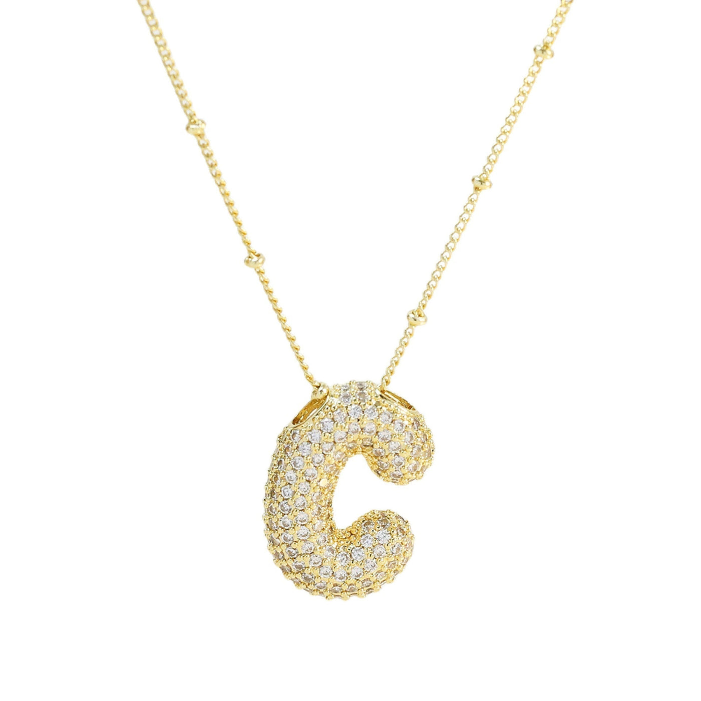 Karoline™ - Diamond Bubble Letter Halskette