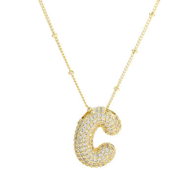 Karoline™ - Diamond Bubble Letter Halskette