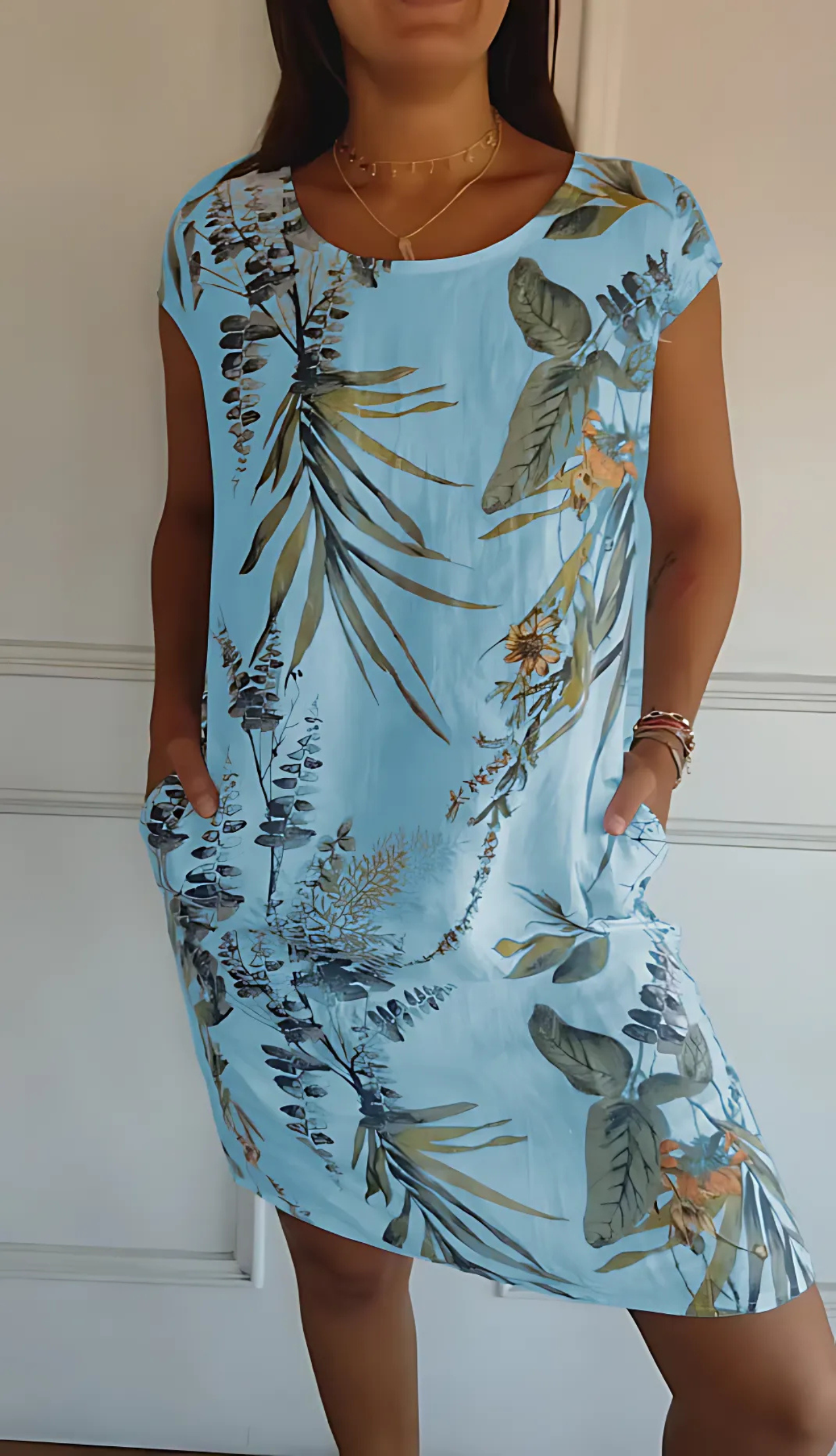 Anne™ - Bequemes rundes Kleid