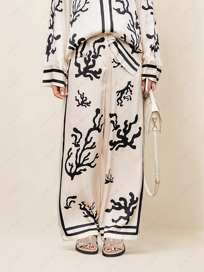 Mila™ - Hosen mit weitem Bein und Silhouetten-Print
