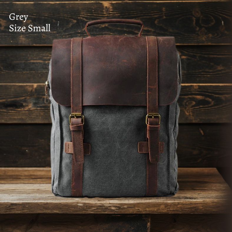 Harlan | Fashion Canvas Leder Schulranzen