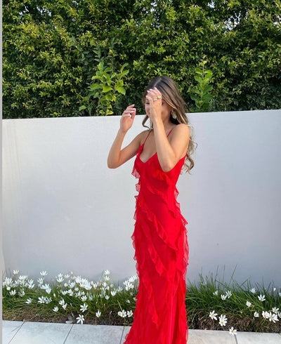 Aliza™ - Maxikleid mit Rüschen