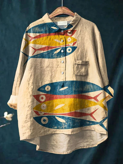 Darcy™ - Fisch-Kunst-Shirt