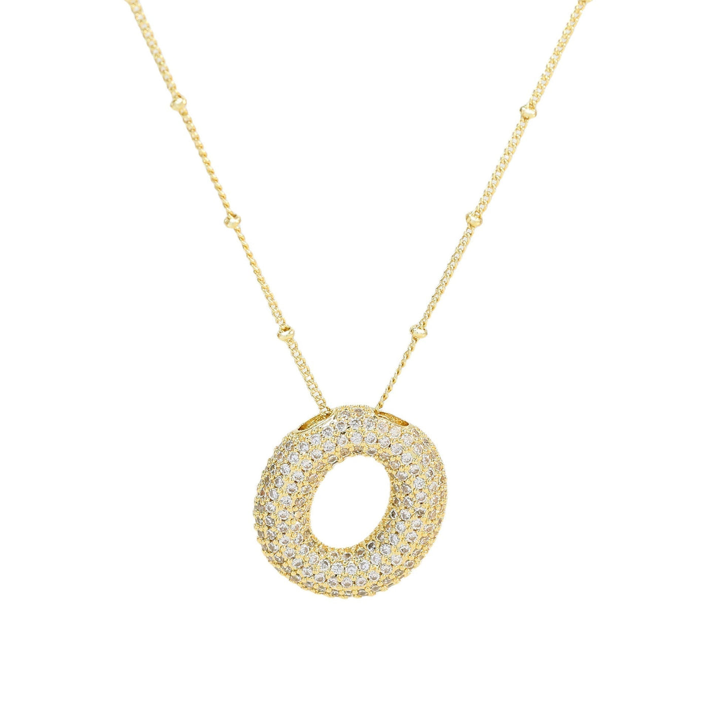 Karoline™ - Diamond Bubble Letter Halskette