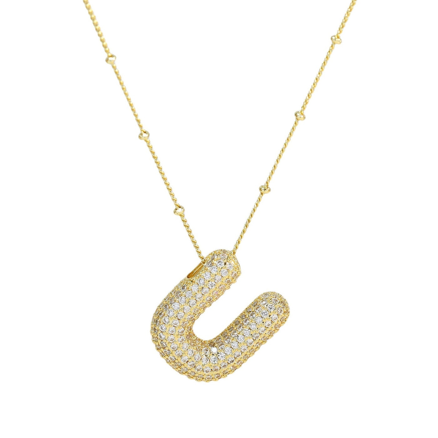 Karoline™ - Diamond Bubble Letter Halskette