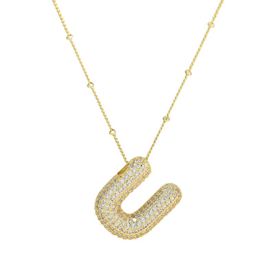 Karoline™ - Diamond Bubble Letter Halskette