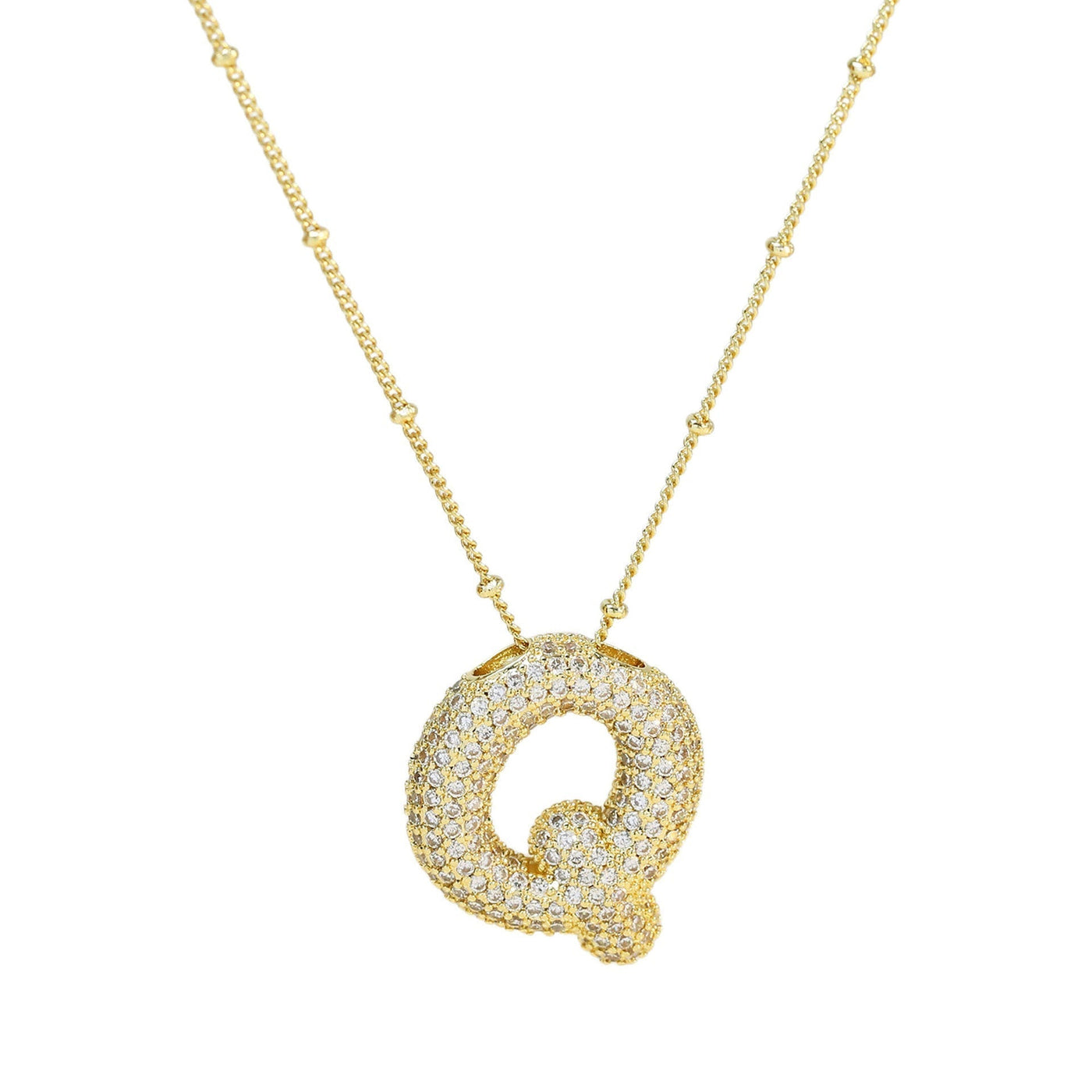 Karoline™ - Diamond Bubble Letter Halskette