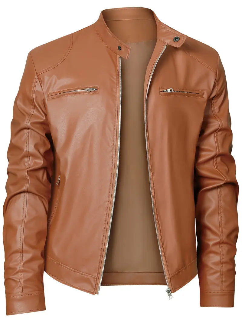Zane™ - Khaki Lederjacke