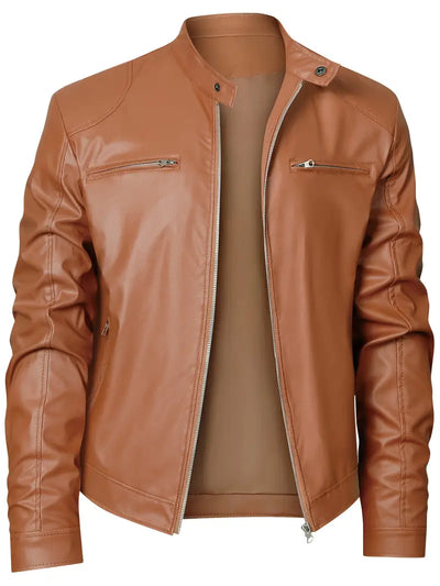 Zane™ - Khaki Lederjacke