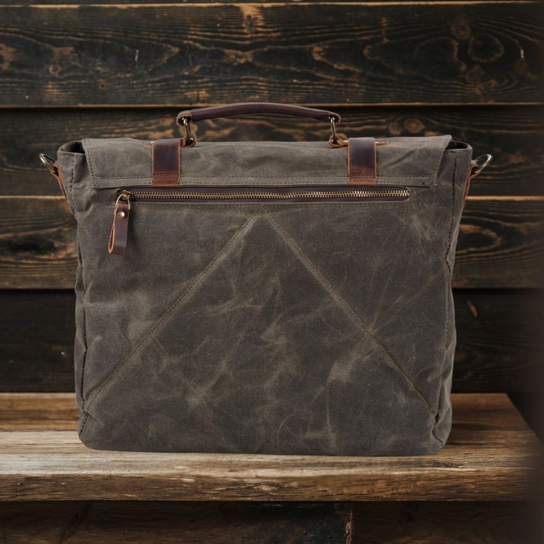 Messenger Bag aus Segeltuch und Leder | BRUGES