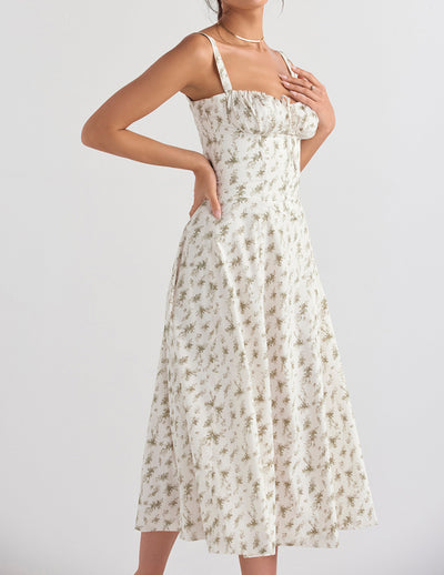Flora™ - Taillenformendes Blumen-Sonnenkleid