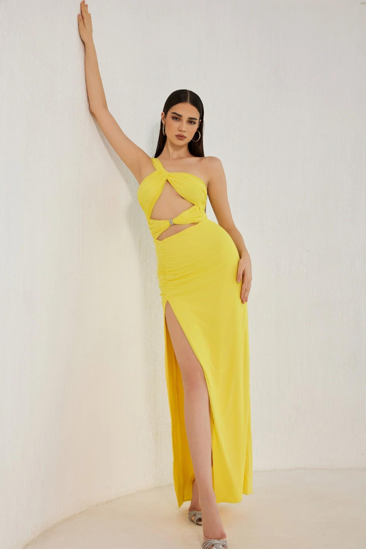 Selina™ - Ein-Schulter-Maxikleid