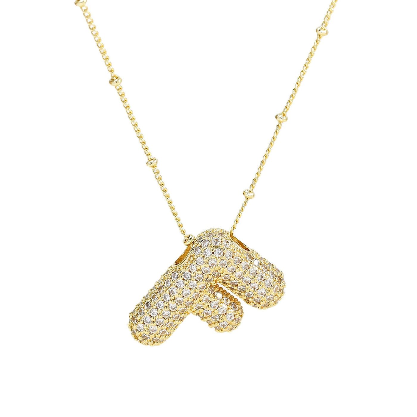 Karoline™ - Diamond Bubble Letter Halskette
