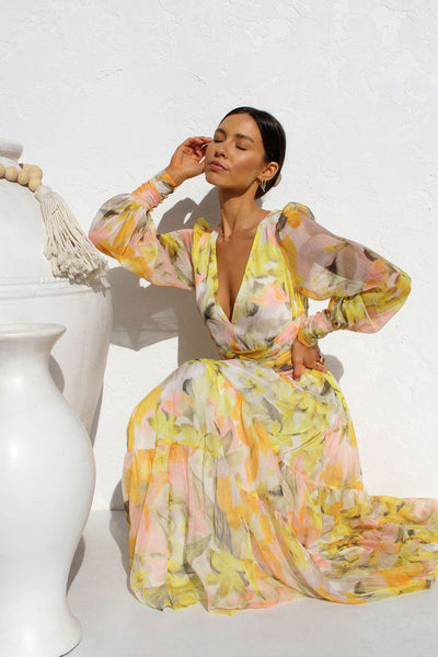 Leona™ - Sommer Maxi-Kleid Florish