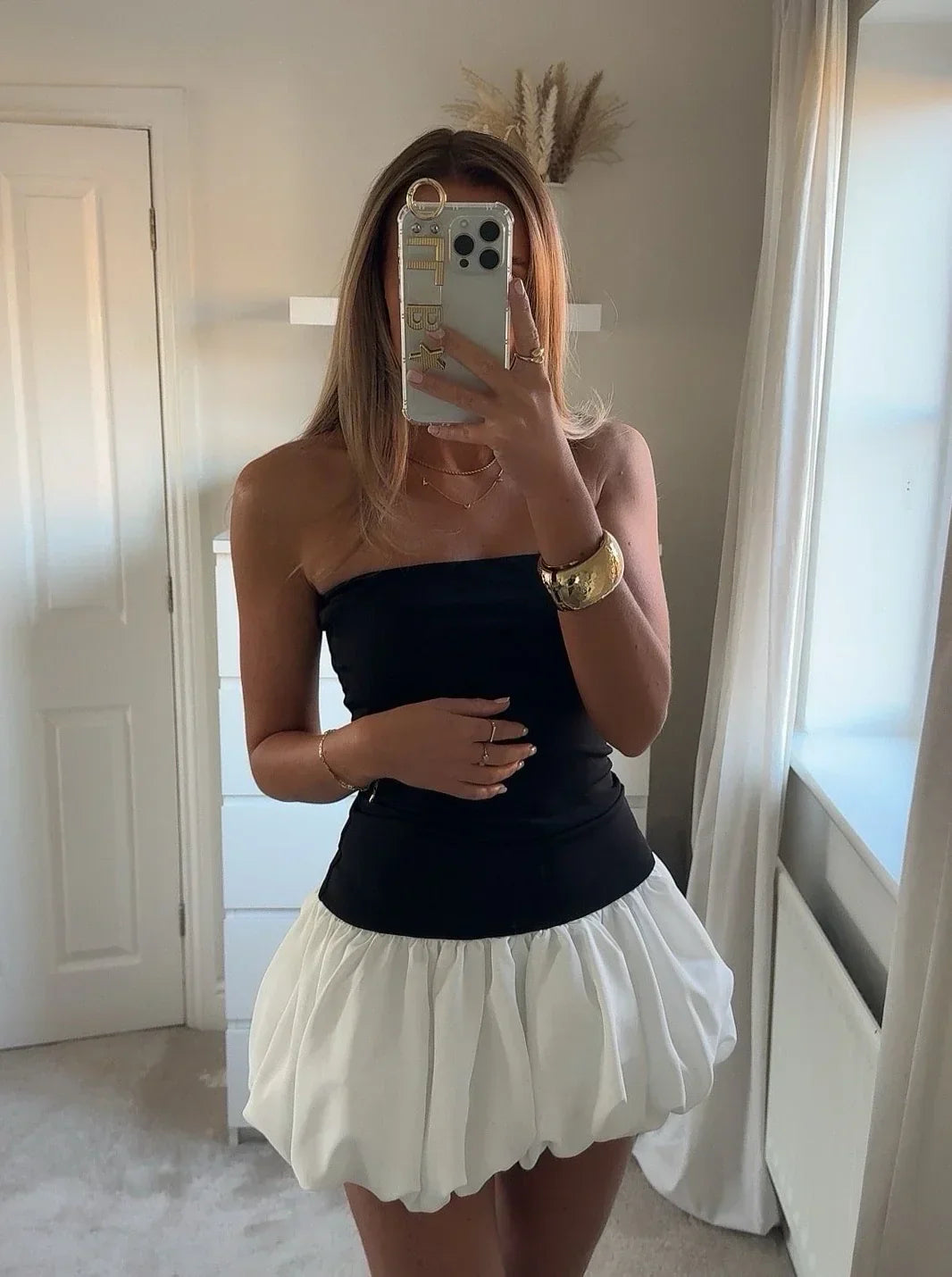 Annie™ - Bubble Saum Minikleid