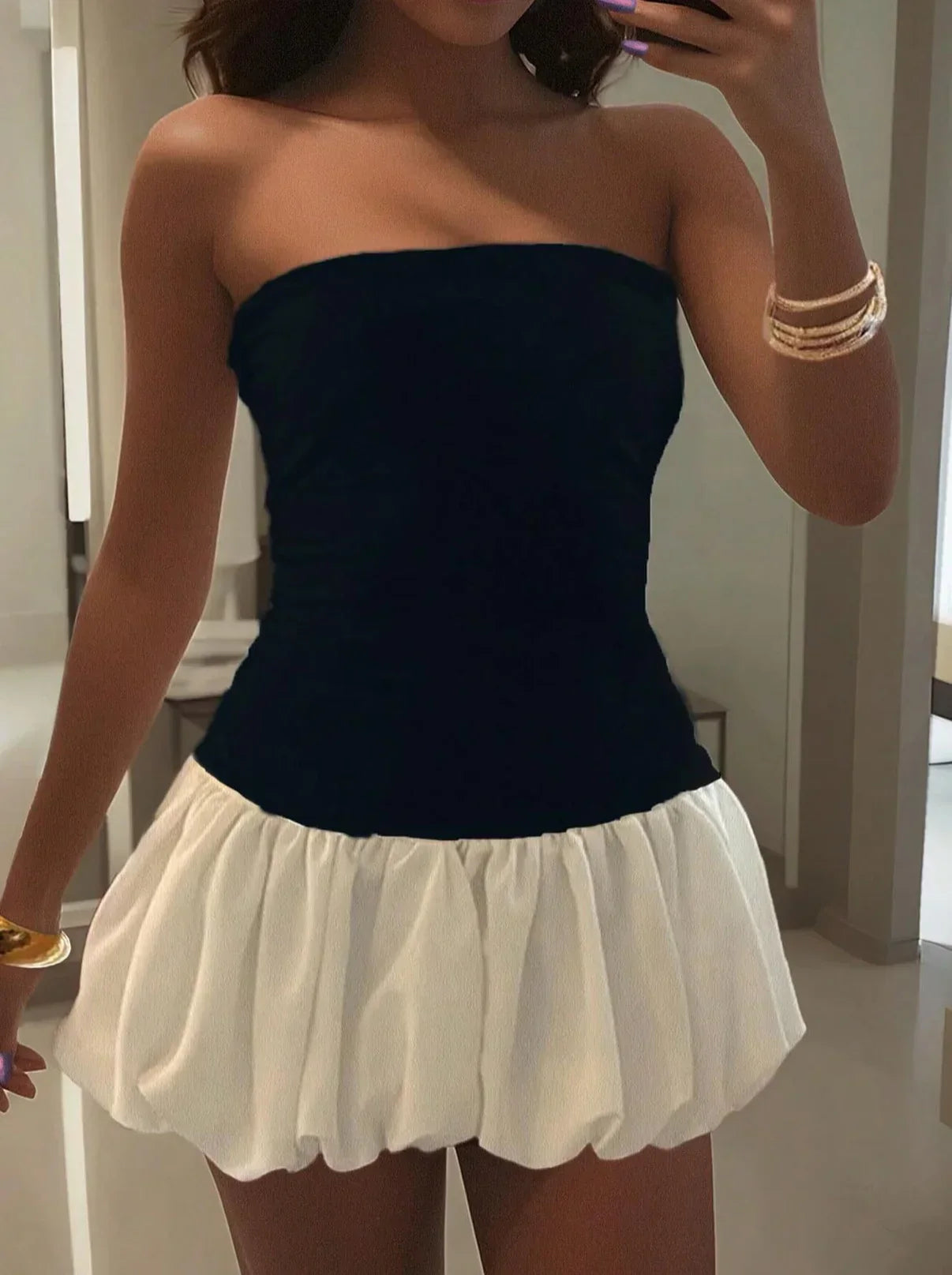 Annie™ - Bubble Saum Minikleid