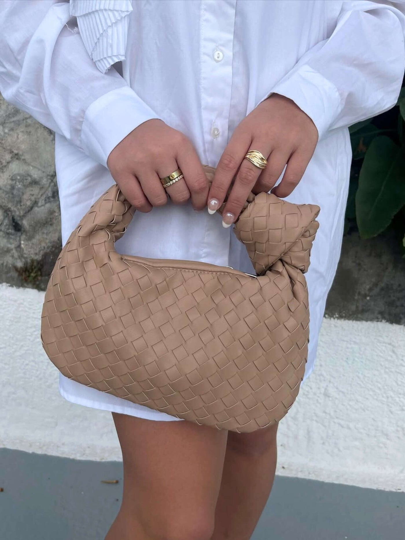 Fabienne™ - Geflochtene Tasche mit kleinem Griff