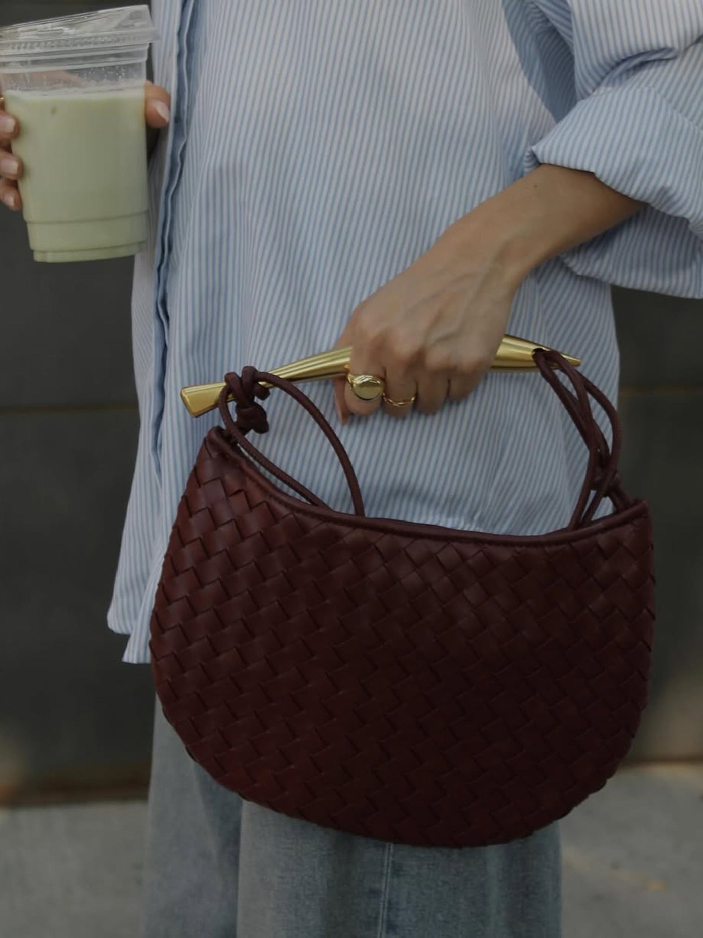 Amina™ - Luxe strukturierte gewebte Tasche