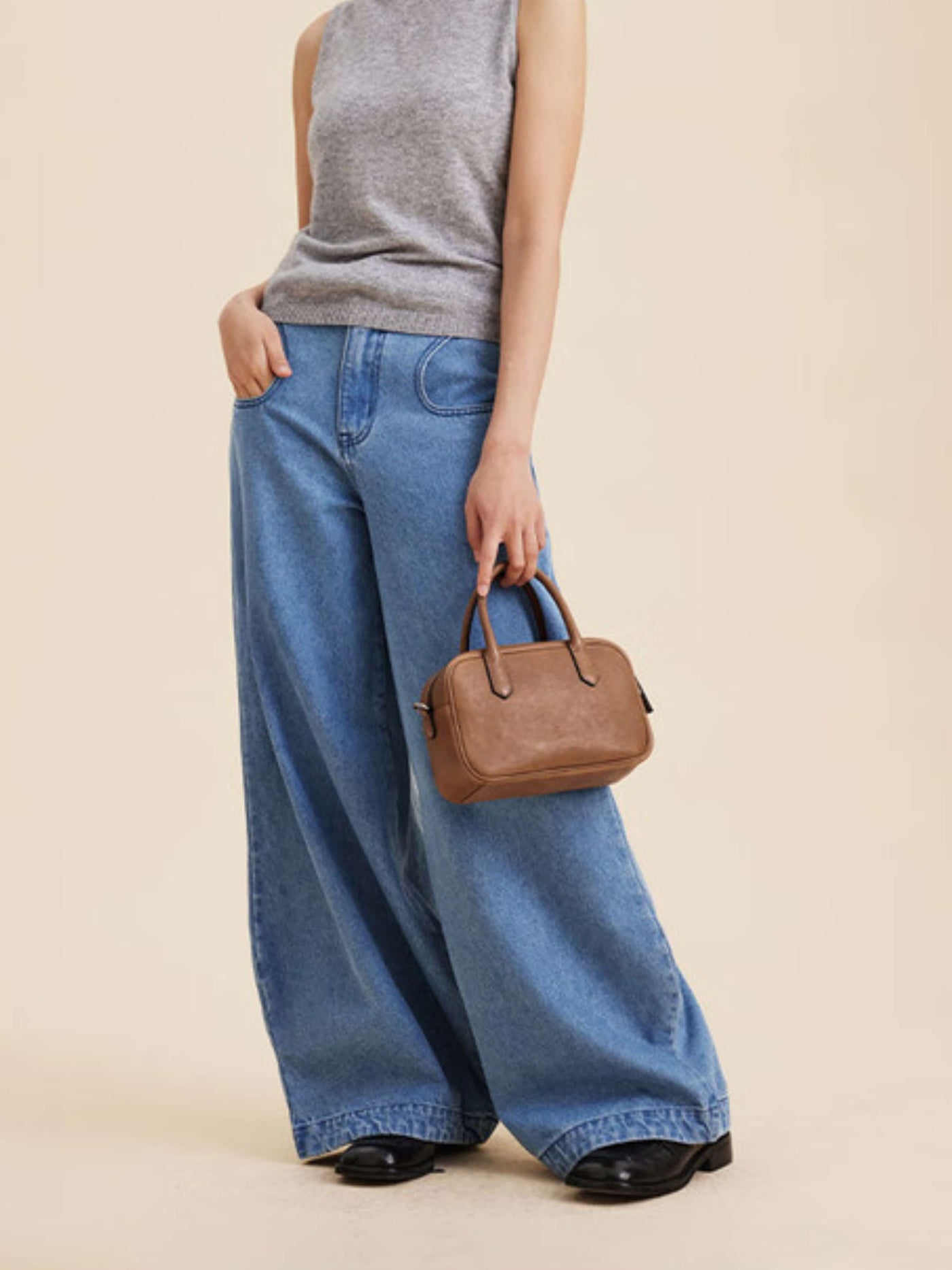 Marlene™ - Polierte Zip Square Tasche