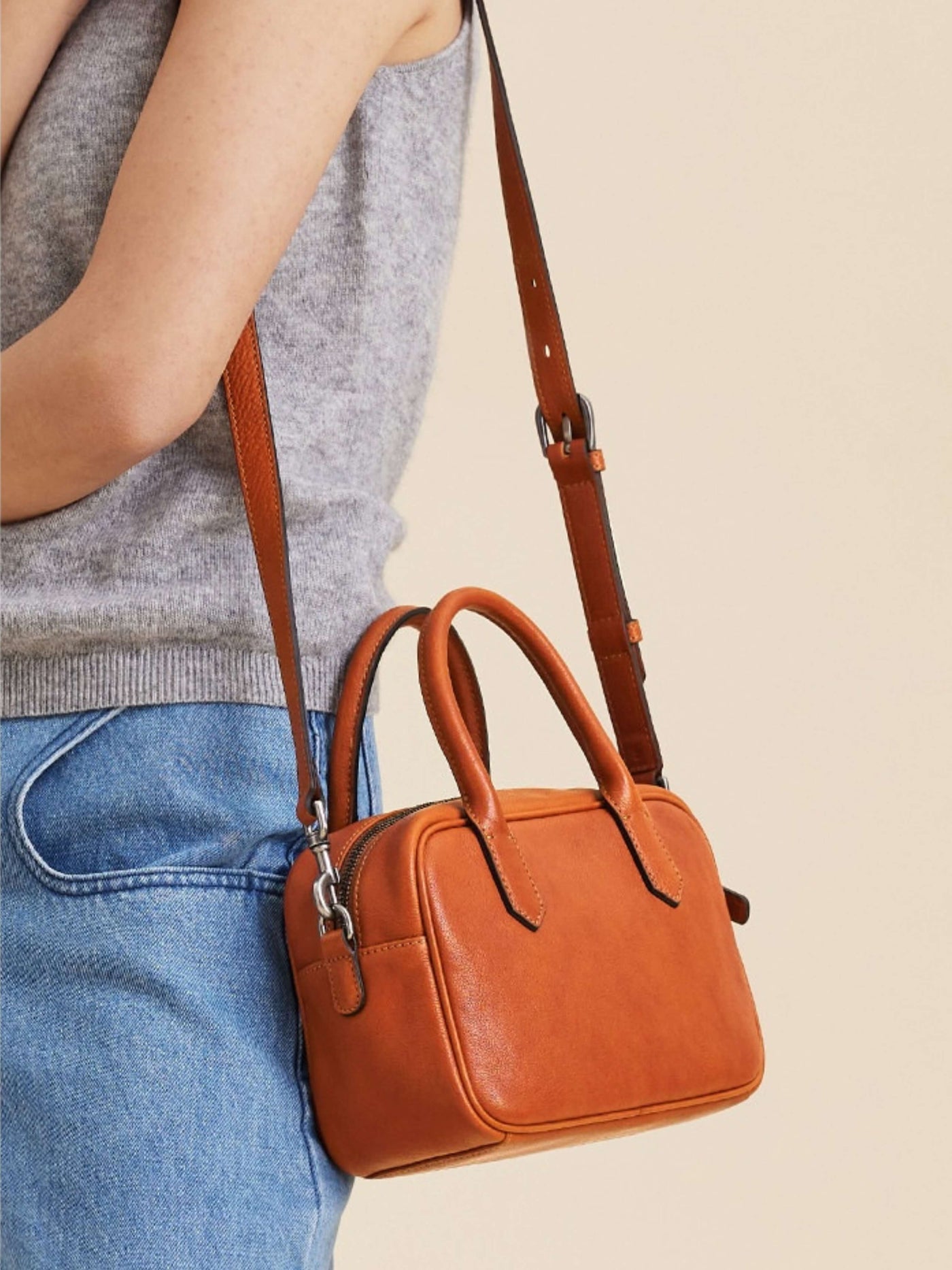 Marlene™ - Polierte Zip Square Tasche