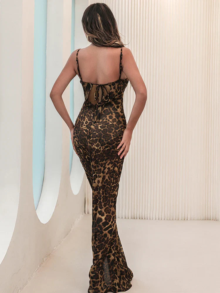 Lily™ - Leoparden-Maxikleid