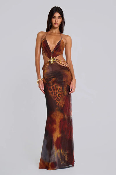 Saphira™ - Cut Out Print Kleid