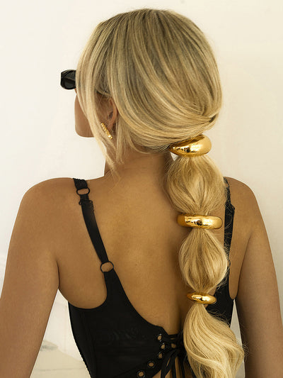 Juna™ - Goldenes Pony-Haargummi