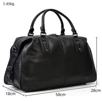 Schwarze Leder-Handtasche | AALBORG